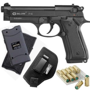 Blow F92 Beretta Blank Gun with Blanks, Holster and Stun Gun