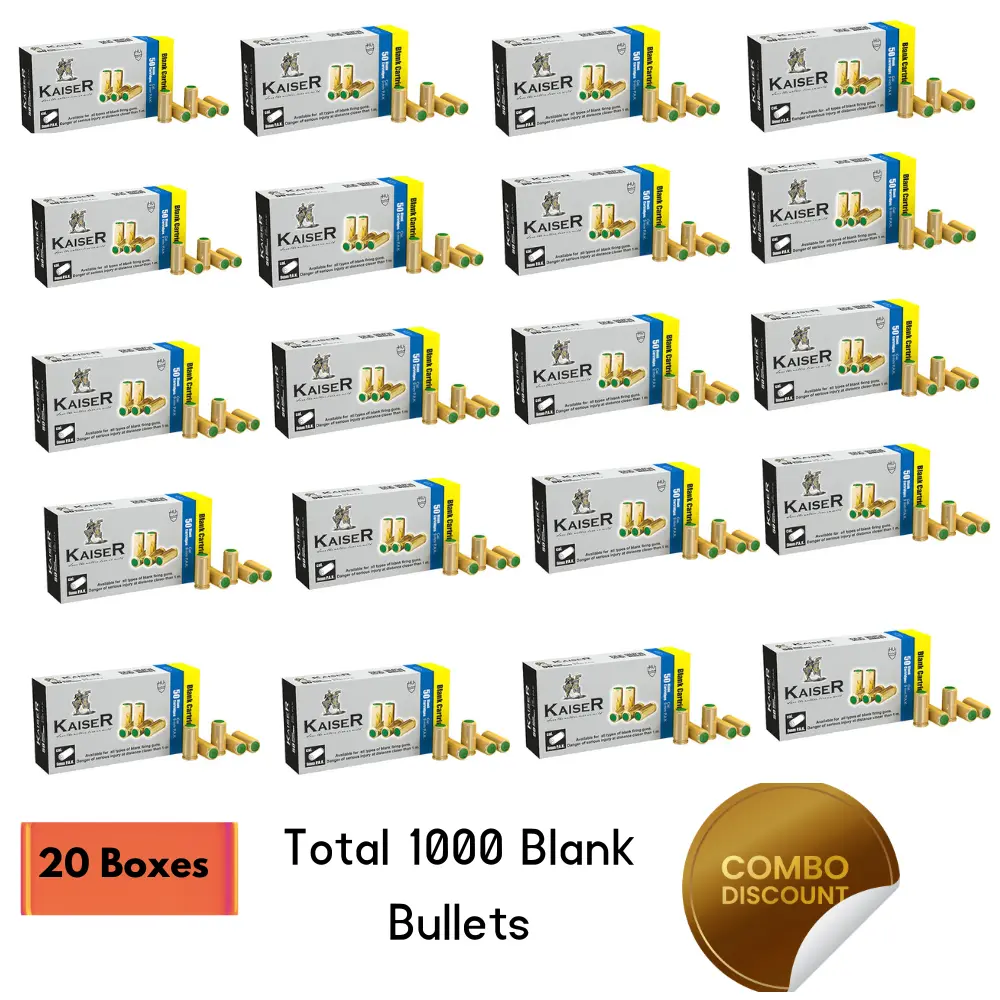 Kaiser 9mm Blank Cartridges, Blank Bullets – Box of 20