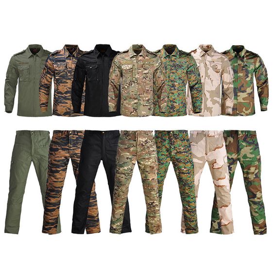 Combat uniforms and camufluage suit