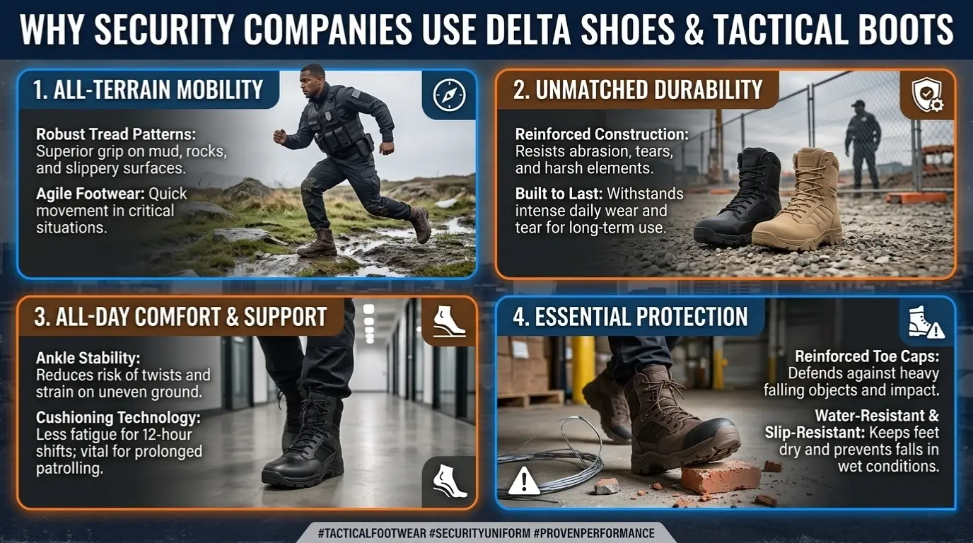 Why Security Companies Use Delta Shoes and Tactical Boots